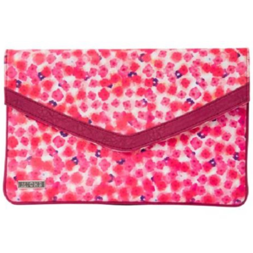 Miche ROSA Clutch Purse Pink Floral Pattern